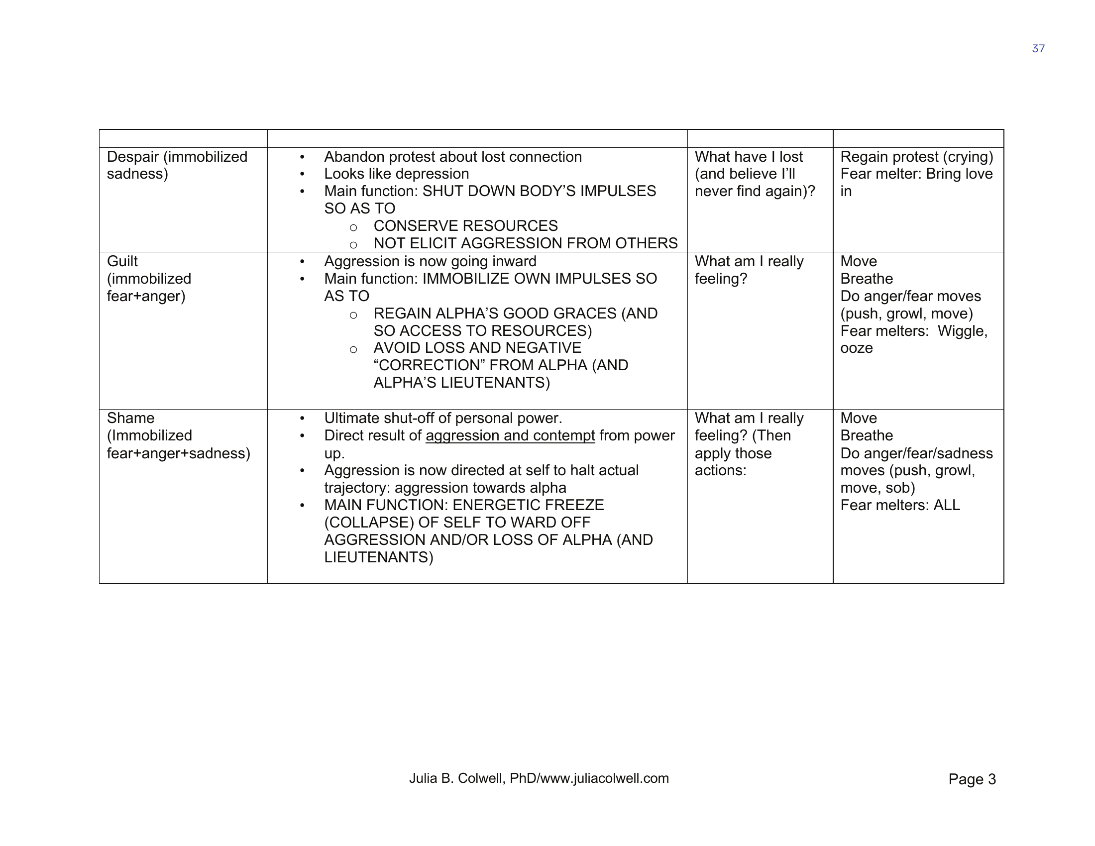 Functions of Each Level of Consciousness (3/4)