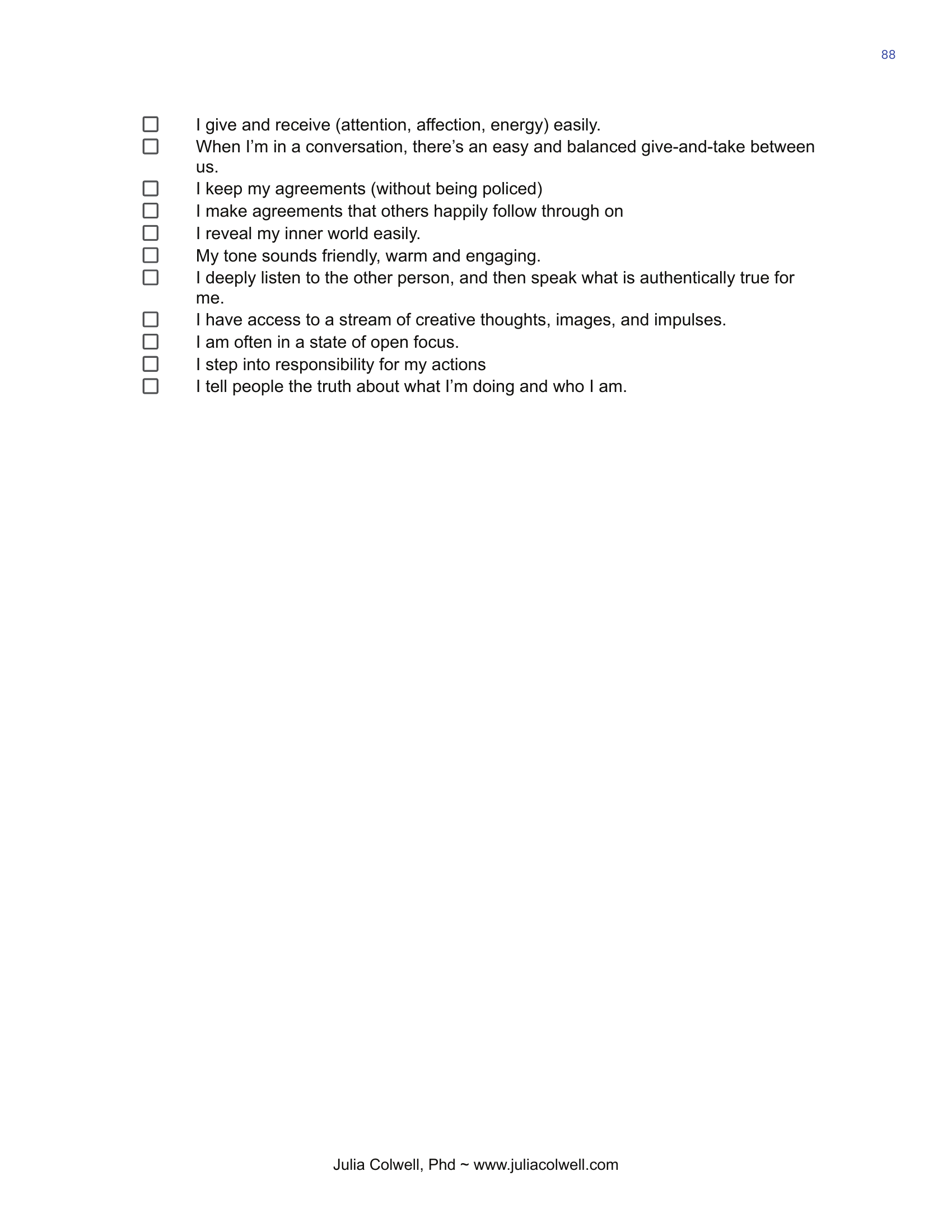 Power Over/Under/Evolutionary Power Checklist — Power With cont'd (5/5)